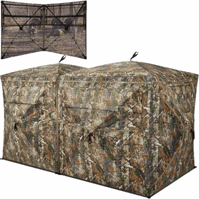 TIDEWE: VisTrilogy 4-6 Person See-Through Deer Turkey Hunting Ground Blinds